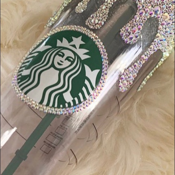 Starbucks Tumbler Dripping Effect studded Bling - Picture 7 of 7